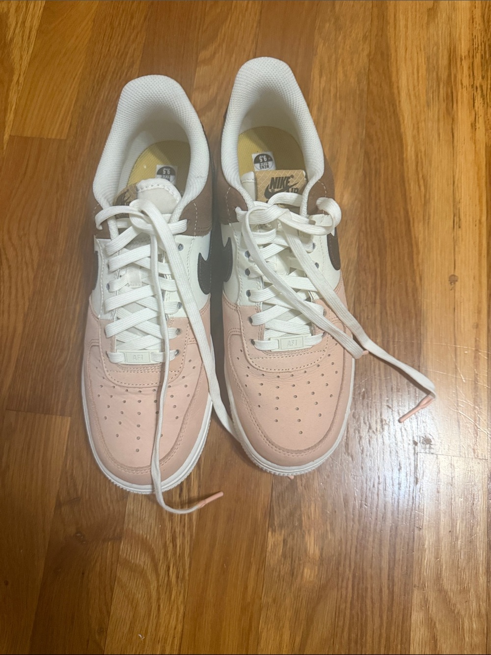 Nike Women’s 11 /Mens 9.5Pink, White and Brown Low-Top Sneakers